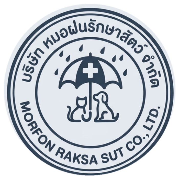 โลโก้บริษัท หมอฝนรักษาสัตว์ จำกัด